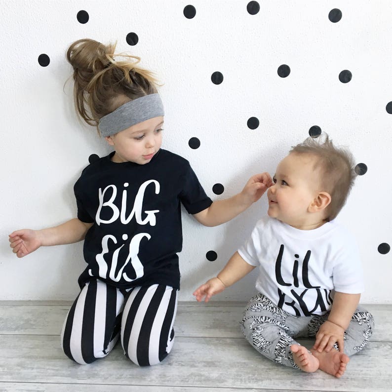 Big Sister Shirt & Little Brother Shirt, Sibling Shirts, Matching Shirts, Sibling Outfits, Baby Bodysuit, Baby Boy Clothes, Big Sister Gift image 4