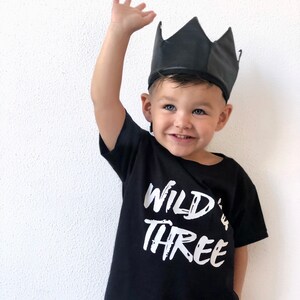 Wild and Three TShirt, drittes Geburtstag Shirt, Geschenk für 3 jährige Bild 5