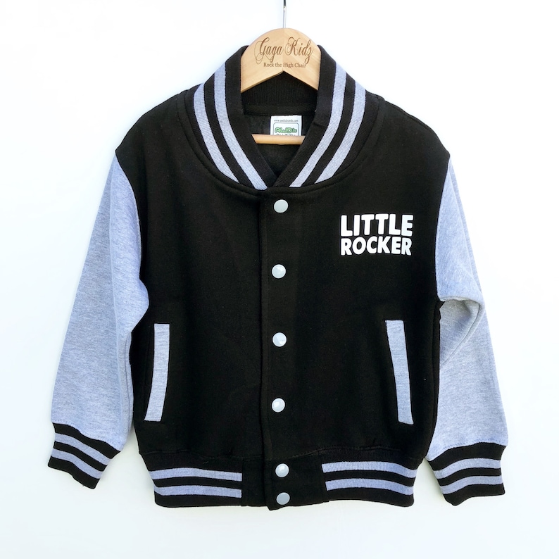 Kid Rock Punk Jacket, Heavy Metal Clothing & Festival Wear, Little Rocker Kids Varsity Jacket, Rock n Roll Letterman Jacket image 4