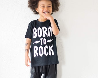 Baby Langarmshirt 'Born To Rock' – Weiches Bio-Baumwolle Shirt Für Jungen & Mädchen