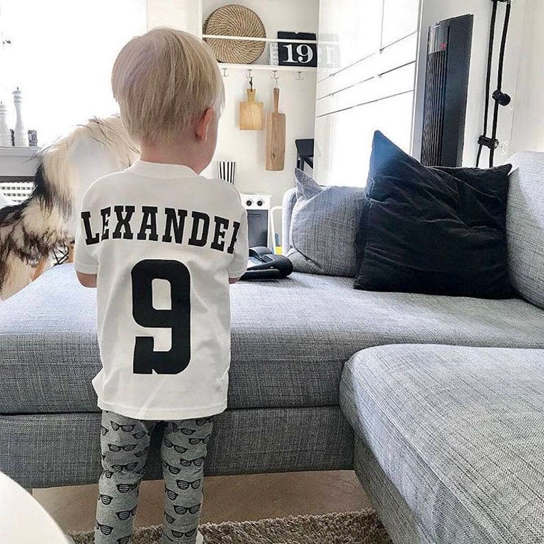 Custom Kids Sports T-Shirt, Baby Football Shirt, Sport Number Shirt, Baby Baseball Shirt, Kids Name Number Shirt, Football Children's TShirt image 3