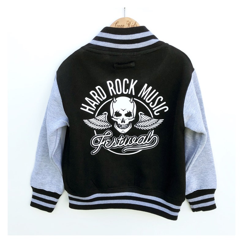 Kid Rock Punk Jacket, Heavy Metal Clothing & Festival Wear, Little Rocker Kids Varsity Jacket, Rock n Roll Letterman Jacket image 3