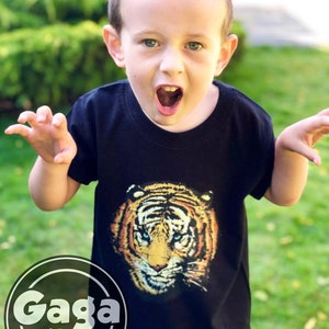 Kinder Tiger TShirt, Tier Shirt, Tiger Liebhaber Geschenk Bild 2