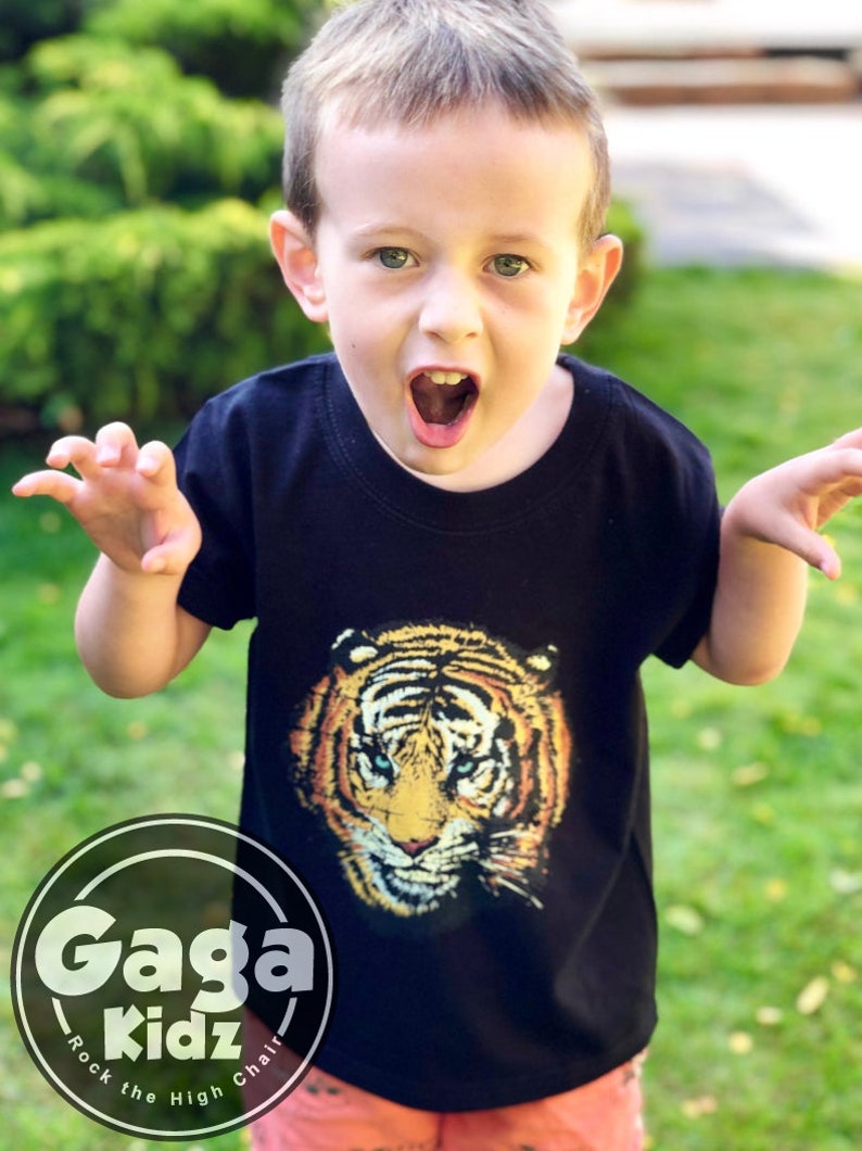 Kinder Tiger TShirt, Tier Shirt, Tiger Liebhaber Geschenk Bild 2