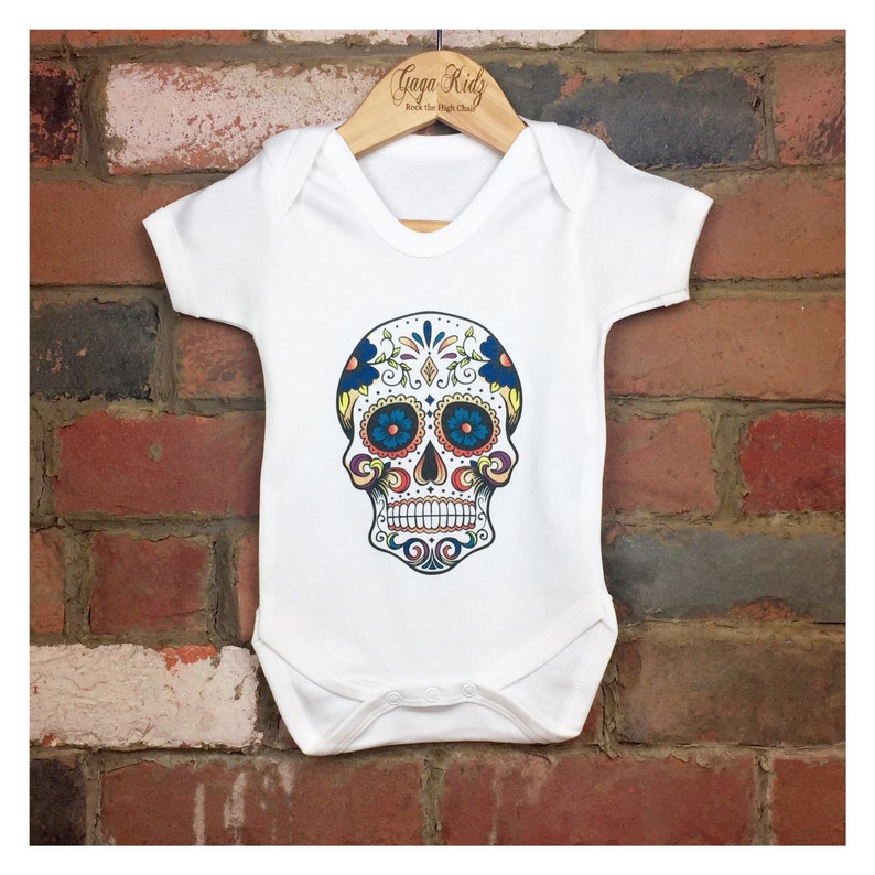 Sugar Skull Baby Bodysuits Baby Sugar Skull Outfit Baby Etsy