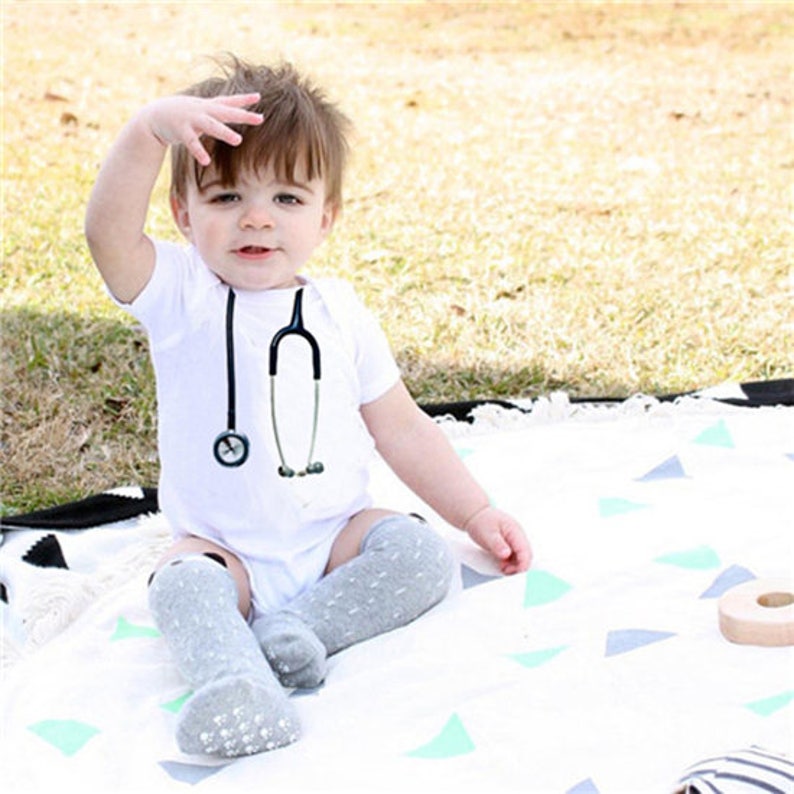 Stethoscope Baby Bodysuit, Funny Baby Clothes, Baby Nurse Outfit, Nurse Gift, New Baby Clothing, Surgeon Gift, Medical Gifts image 7