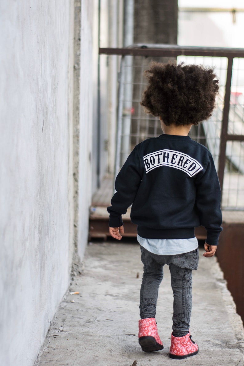 Hipster Kids Fashion Kids Sweater Not Bothered Baby Gifts Trendy Baby Clothes Cool Kids Sweatshirts Baby Sweater Trendy Kids Clothes