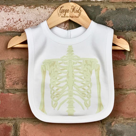 Skeleton Baby Bib: Spooky Halloween Outfit, Funny Trick or Treat