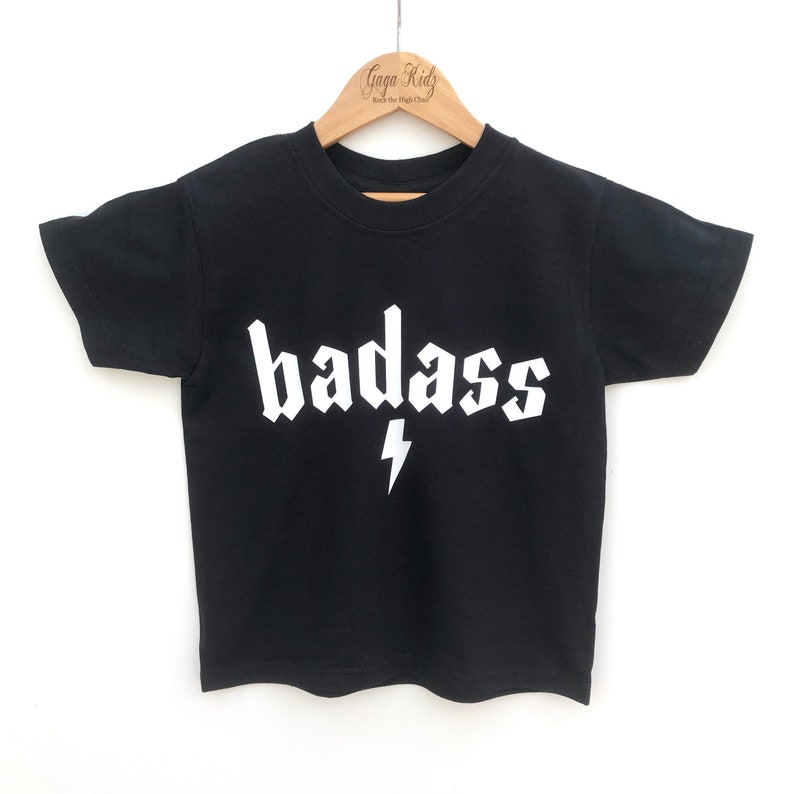 Kids Badass Shirt, Bad ass, Funny Gangster Shirt, Alternative Tee image 2