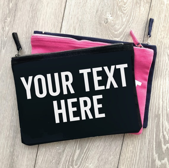 Personalised top zip bag