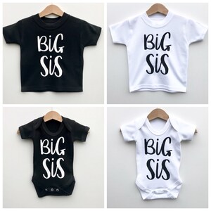Big Sister Shirt & Little Brother Shirt, Sibling Shirts, Matching Shirts, Sibling Outfits, Baby Bodysuit, Baby Boy Clothes, Big Sister Gift image 2
