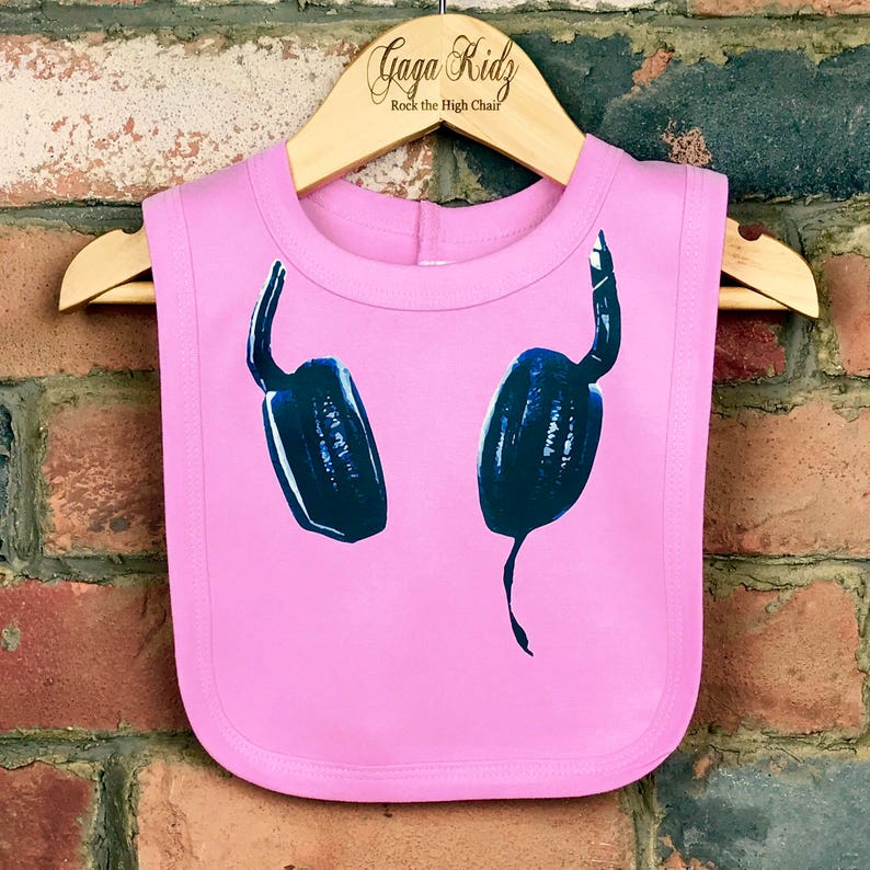 Music DJ Baby Bib, Funny Baby Bib, New Baby Gifts, Baby Clothes, Baby DJ, Toddlers Bib, Kids Bib, Dribble Bib, Baby Headphones, Boy Girl Bib image 6