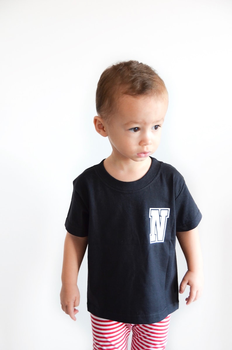 Kids Custom Shirt, Kids Baseball Tee Gift with Swash Font, Trendy Kids & Baby Name TShirt image 8