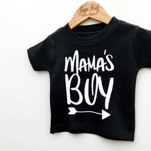 Mamas Boy Shirt, Boy Mom Shirt, Trendy Boys Clothing, Gift for Son, Mama's Boy Baby Toddler & Cool Kids TShirt, Baby Boy Gift image 4