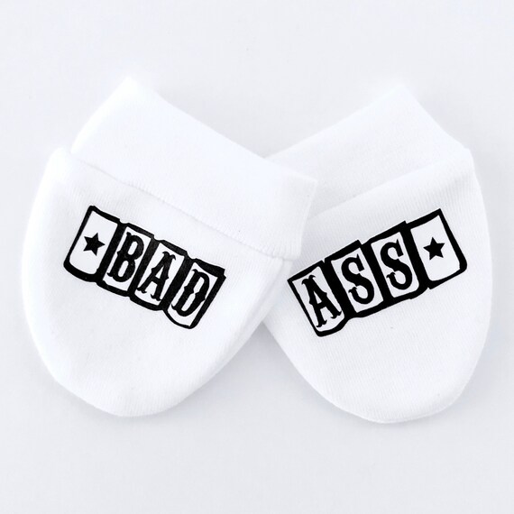 Bad Ass Baby Mittens, Hospital Baby Gloves, Hospital Mittens
