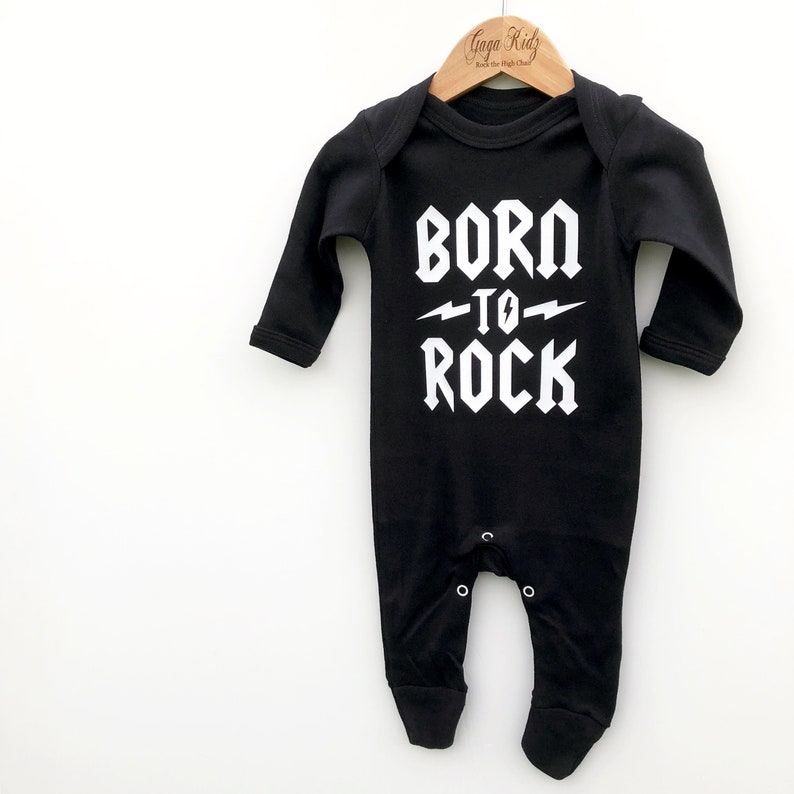 Heavy Metal Baby Romper Rock n Roll Alternative Baby Shower image 0