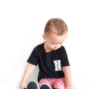 Kids Custom Shirt, Kids Baseball Tee Gift with Swash Font, Trendy Kids & Baby Name TShirt image 6