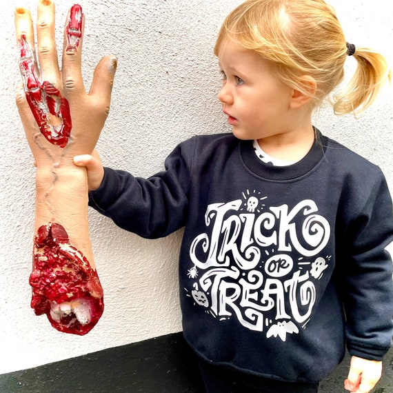 Kids Trick or Treat Sweatshirt, Toddler Halloween Sweater, Spooky Baby