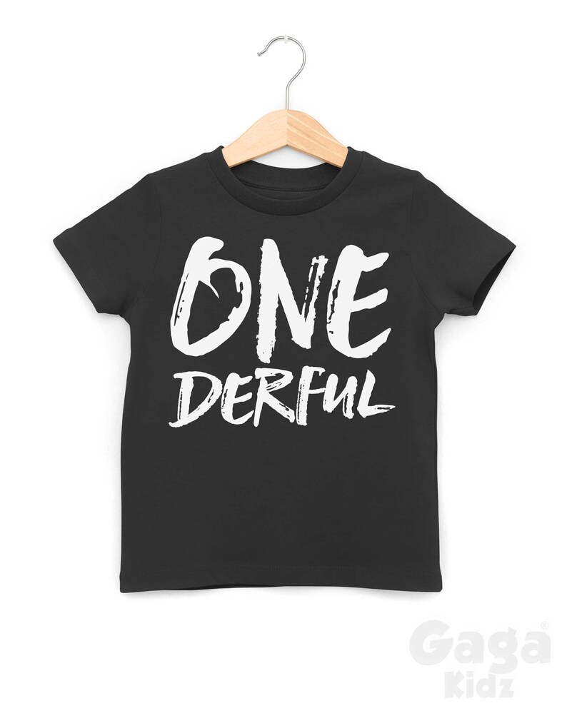 Tshirt enfant Onederful, Wild and One Derful, tenue 1er anniversaire d'enfant, t-shirt de célébration de fête, cadeau d'étape importante image 1