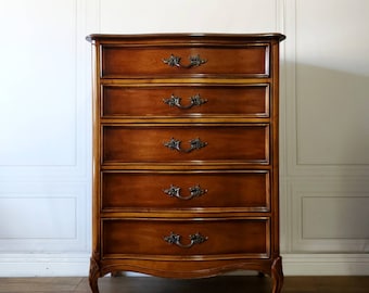 Pick Your Color! Free Shipping! Dixie Hollywood Glam Tall Dresser Shabby Chic French Provincial Black Pink White Bedroom Highboy Chest