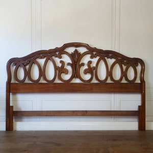 Pick Your Color! Free Shipping! Vintage French Provincial King Size Bed Headboard Only Hollywood Regency Romantic MCM