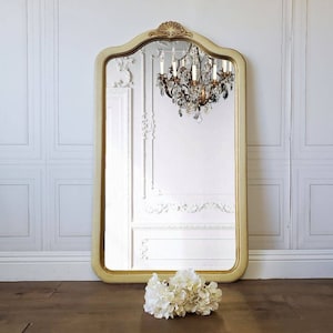 Pick Your Color! Sleek Vintage Mirror Dresser Bathroom Nightstand  Hollywood Glam Boudoir French Style Hallway Tall Length 46 x 27