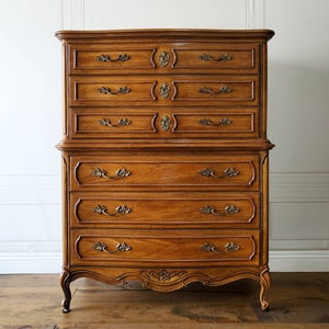 Pick Your Color! Free Shipping! Thomasville Hollywood Glam Dresser Shabby Chic French Provincial Black Pink White Bedroom Highboy Chest