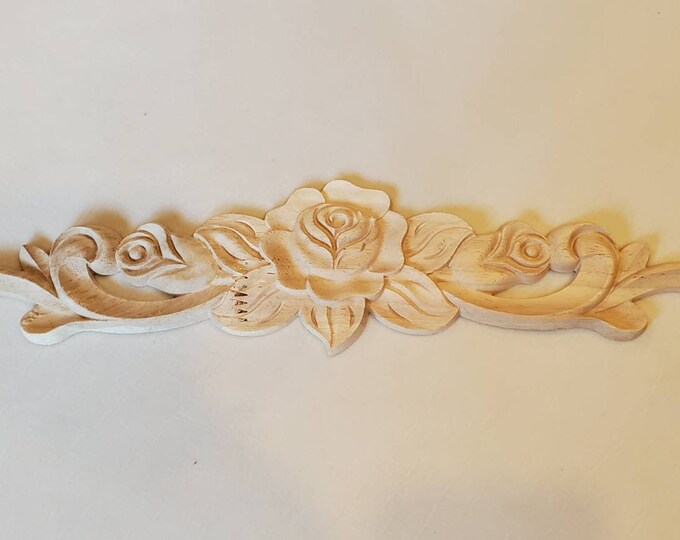 Shabby Chic French FURNITURE APPLIQUES Rose Drop Onlays Carvings