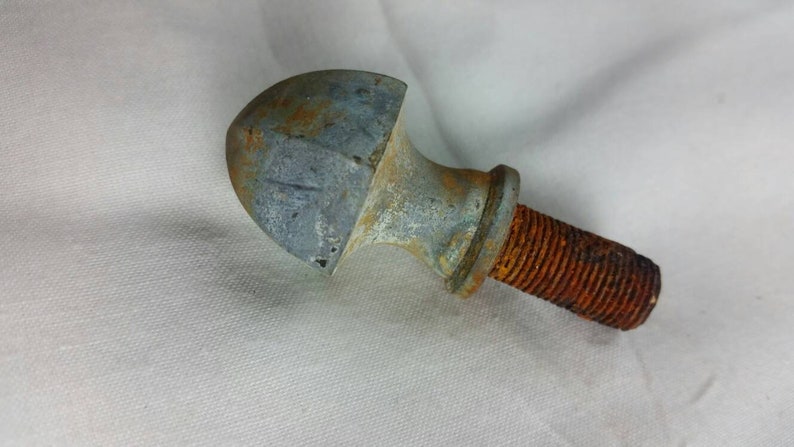 Antique Vintage Lamp Chandelier Bottom Top Finial Threaded Image 0