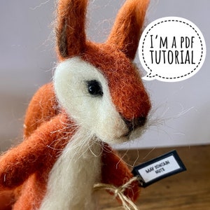 PDF to make a Posable squirrel-printable needle felting tutorial with equipment list-Mary Jane Lillie Felting, Workshops and  Supplies