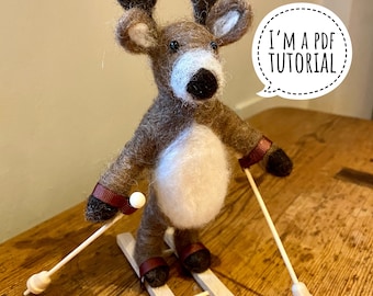 PDF to make a Posable Deer-printable needle felting tutorial with equipment list-Mary Jane Lillie Felting, Workshops and  Supplies