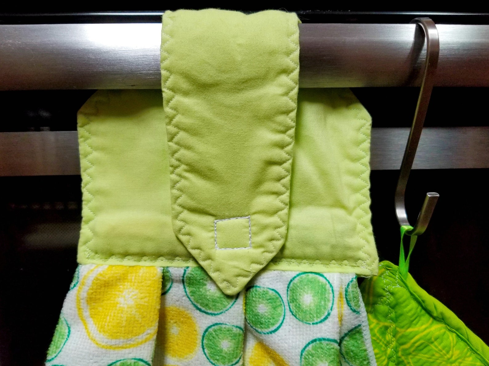 Kitchen Hanging Lemon Lime Towel Pot Holder Set Housewarming Etsy