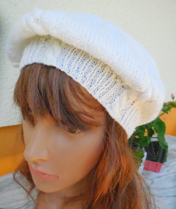 Beret Woman Tricote Main Etsy