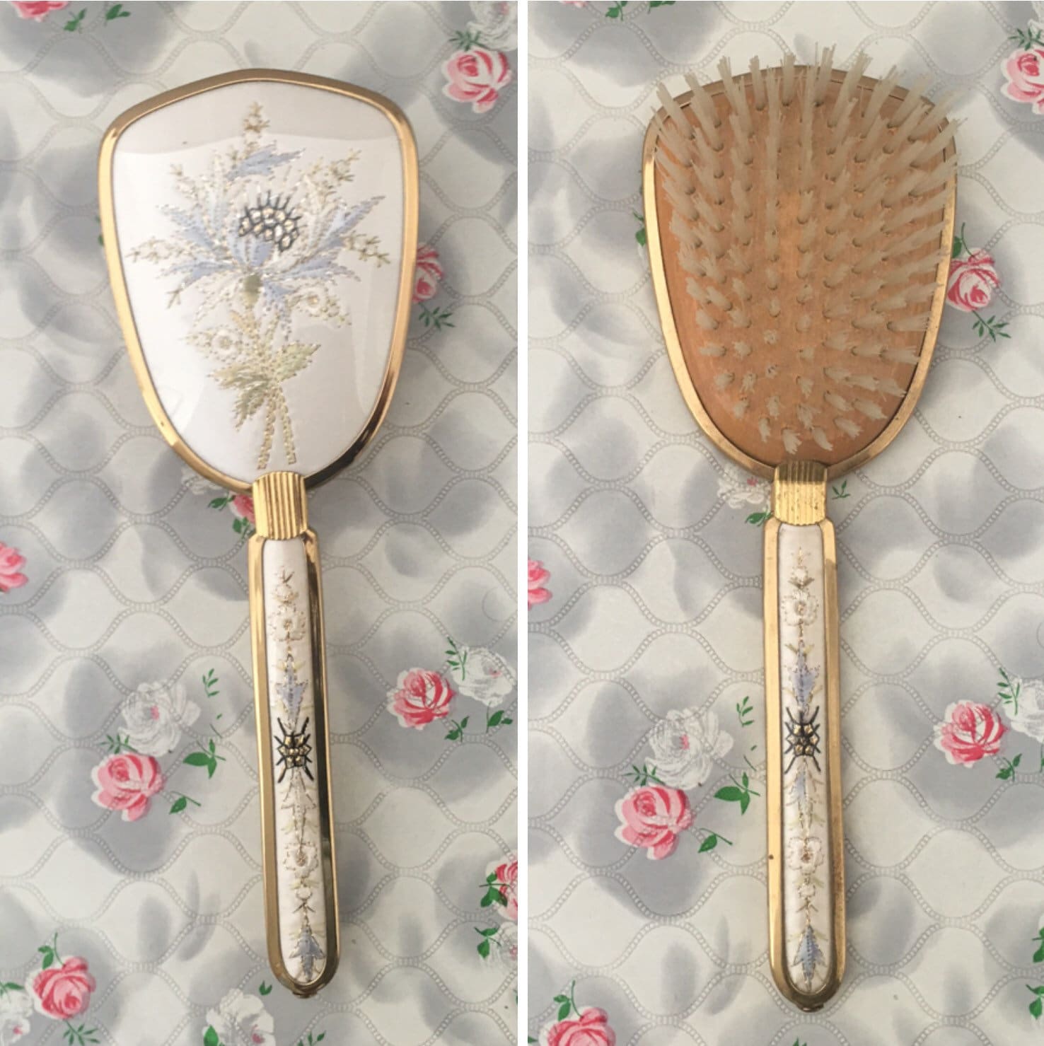 RESERVED Delina vanity set with box, hand mirror, hair brush, clothes