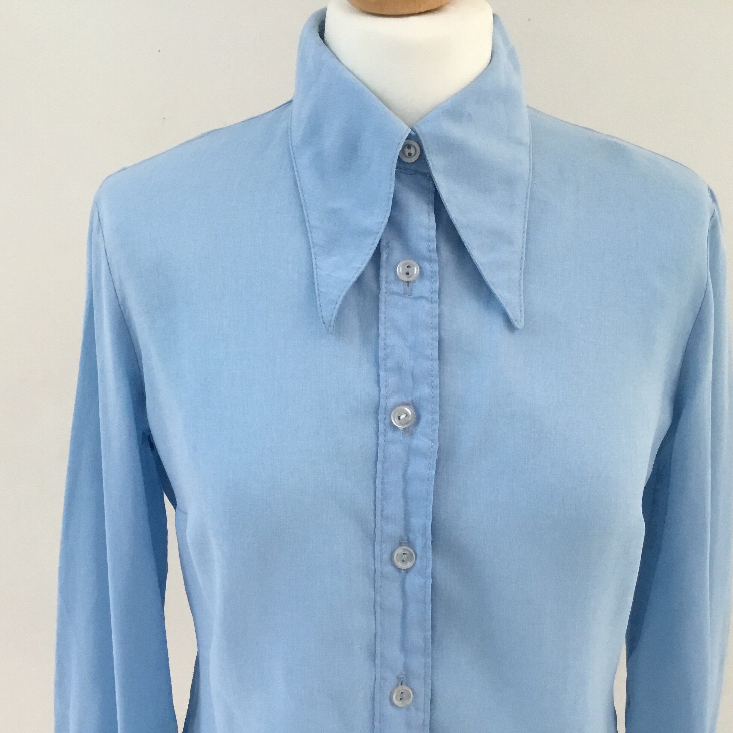 Vintage blue Marks and Spencer's St Michaels blouse, dating to the ...