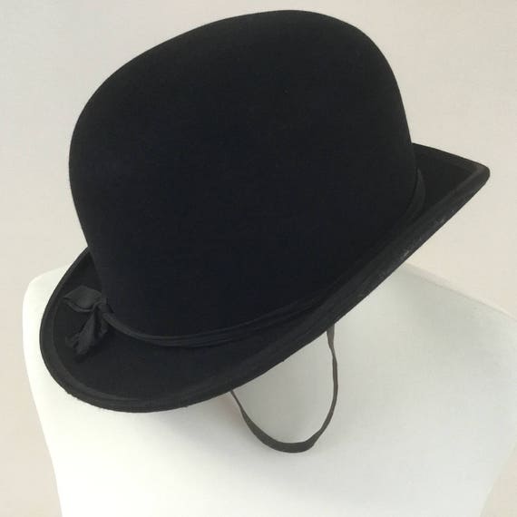 ladies black bowler hat