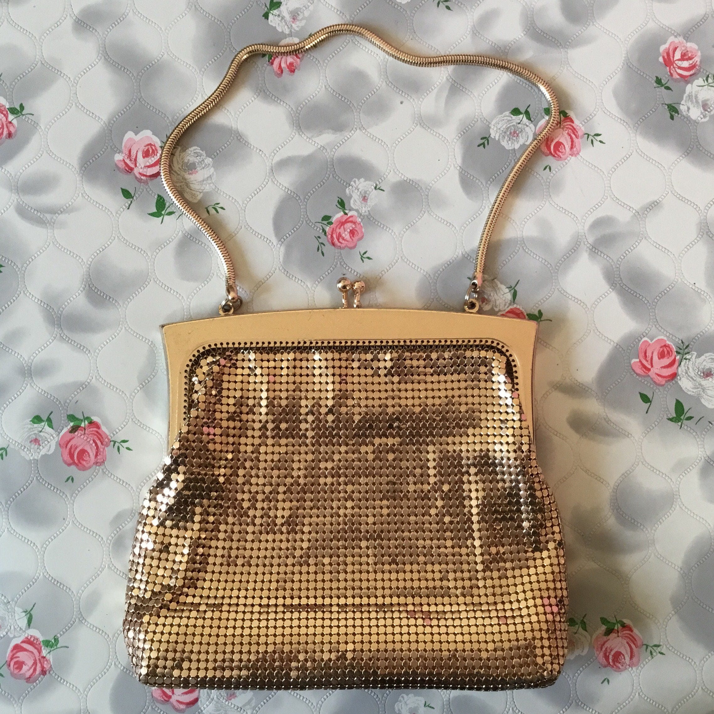 Vintage gold Glomesh purse, c1970s made in Australia mesh bag, this ...