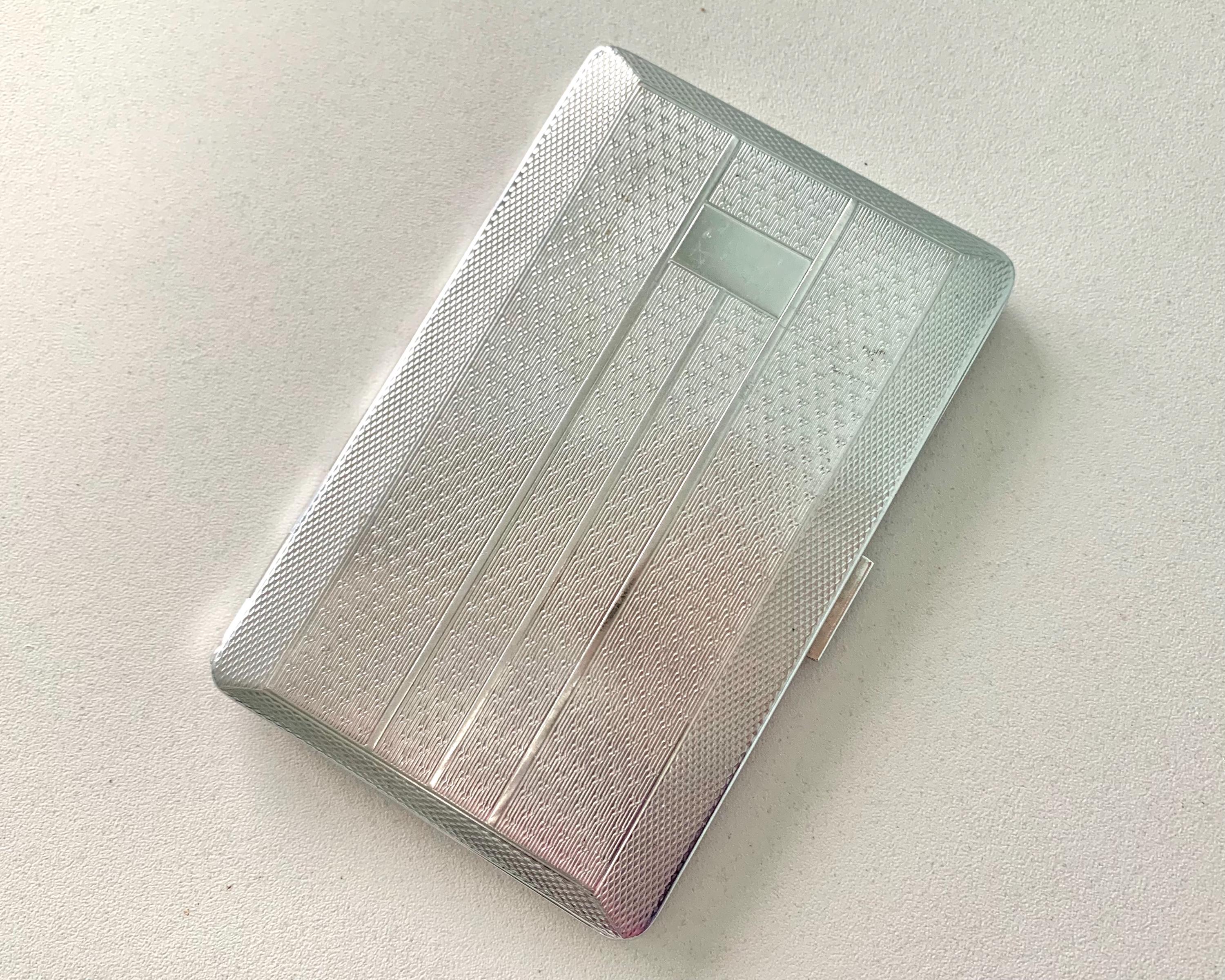 Vintage Har-bro Chrome Cigarette Case : Silver Metal Smoking Accessory
