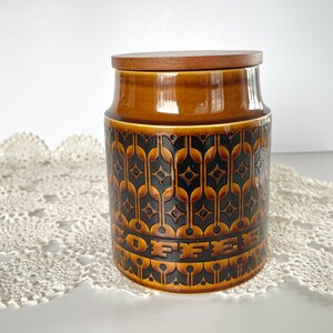 Vintage Hornsea Heirloom Coffee Cannister, Retro Kitchen Storage Jar
