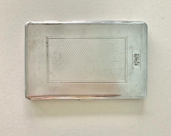 Kincraft chrome cigarette case, vintage gentleman’s silver metal cigarette holder