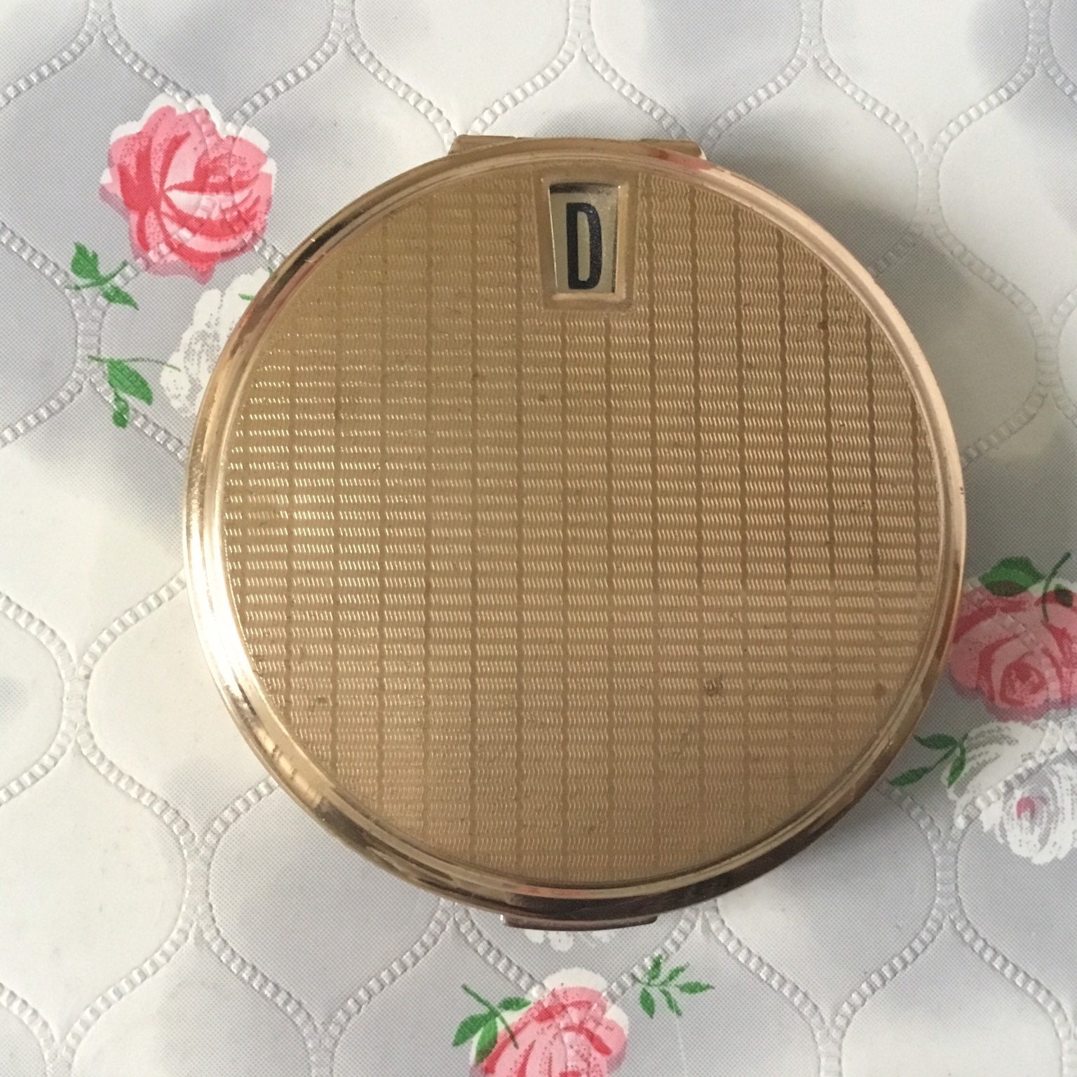 Stratton convertible powder compact, c 1970s or 1980s, with initial ...