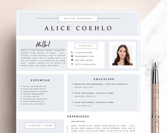 CV, Resume Template Word, 1 Page Resume Template, Modern Resume Template, Creative Resume Template, Teacher Resume Template, Minimalistic.