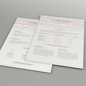 Resume Template, CV Template Editable in MS Word and Pages, Instant Digital Download, Size A4 and US Letter image 8