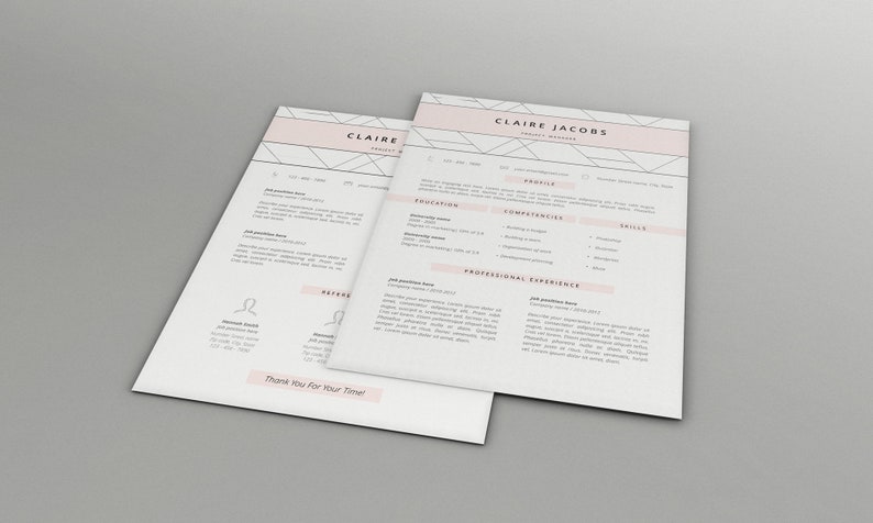 Resume Template, CV Template Editable in MS Word and Pages, Instant Digital Download, Size A4 and US Letter image 8