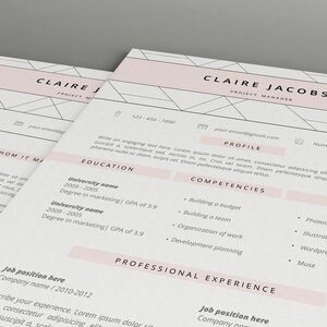 Resume Template, CV Template Editable in MS Word and Pages, Instant Digital Download, Size A4 and US Letter image 9