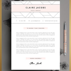 Resume Template, CV Template Editable in MS Word and Pages, Instant Digital Download, Size A4 and US Letter image 3