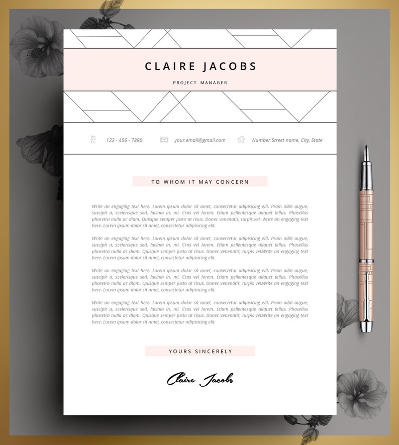Resume Template, CV Template Editable in MS Word and Pages, Instant Digital Download, Size A4 and US Letter image 3