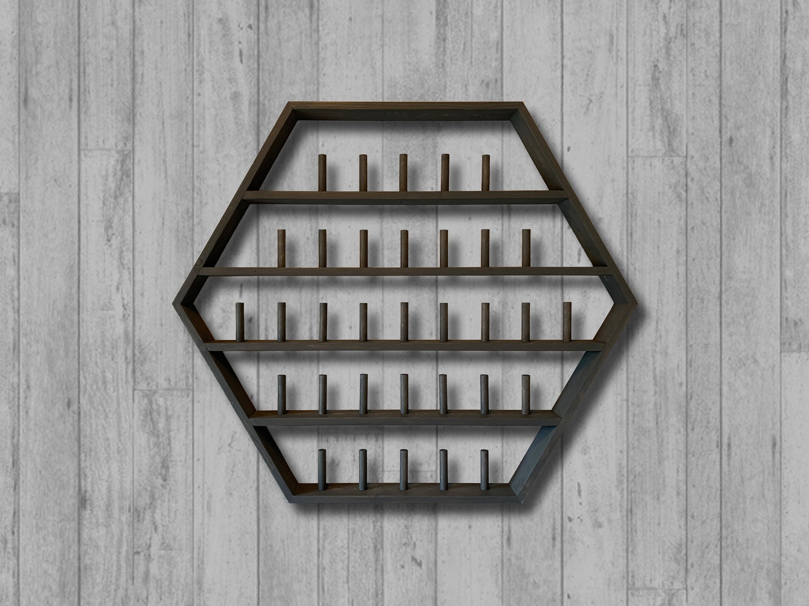 Putter Cover Rack Golf Putter Cover Hexagon Display Rack (33) / Stained Bettinardi ...