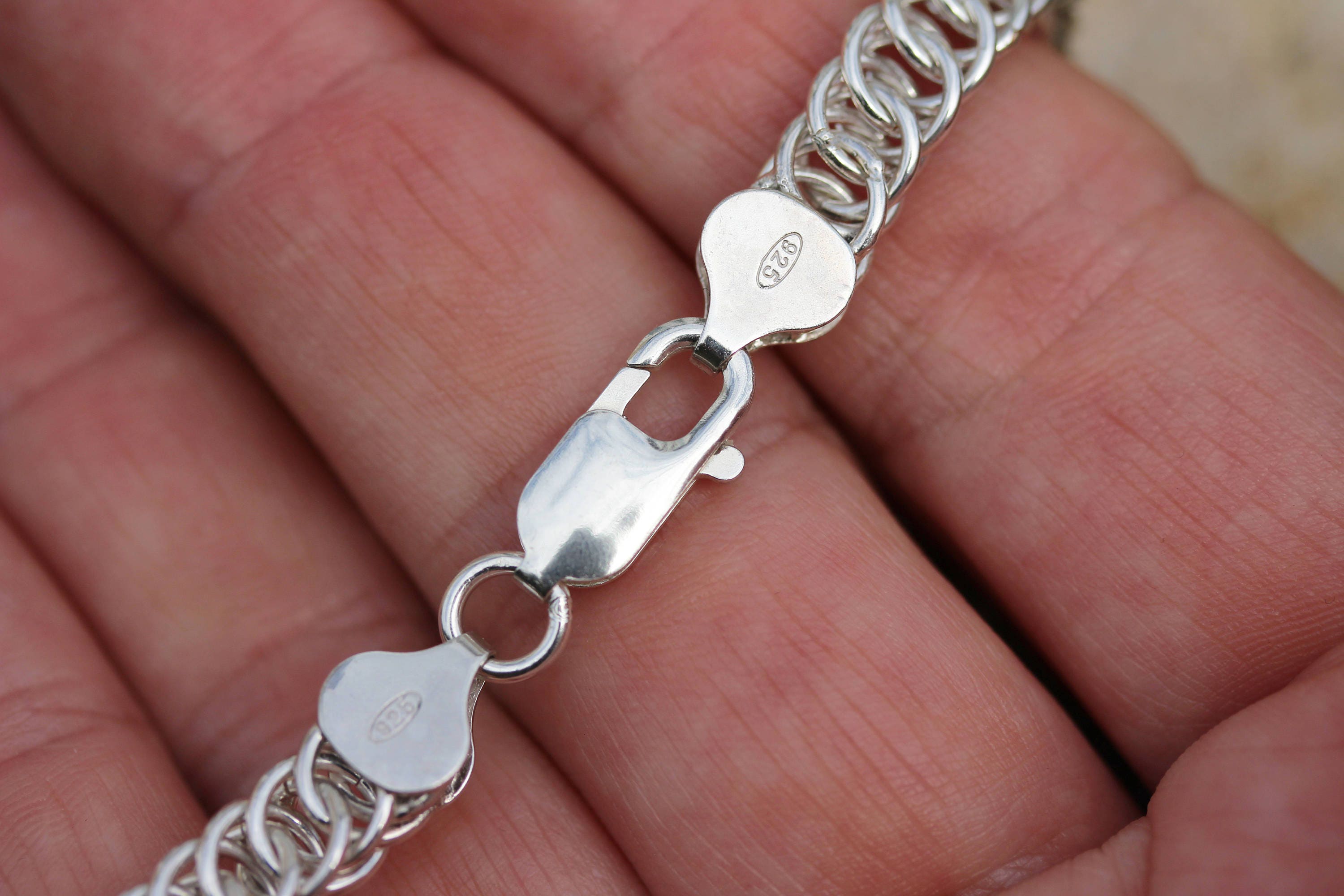 Sterling Silver Half Persian 4 in 1 Chainmail Bracelet 925