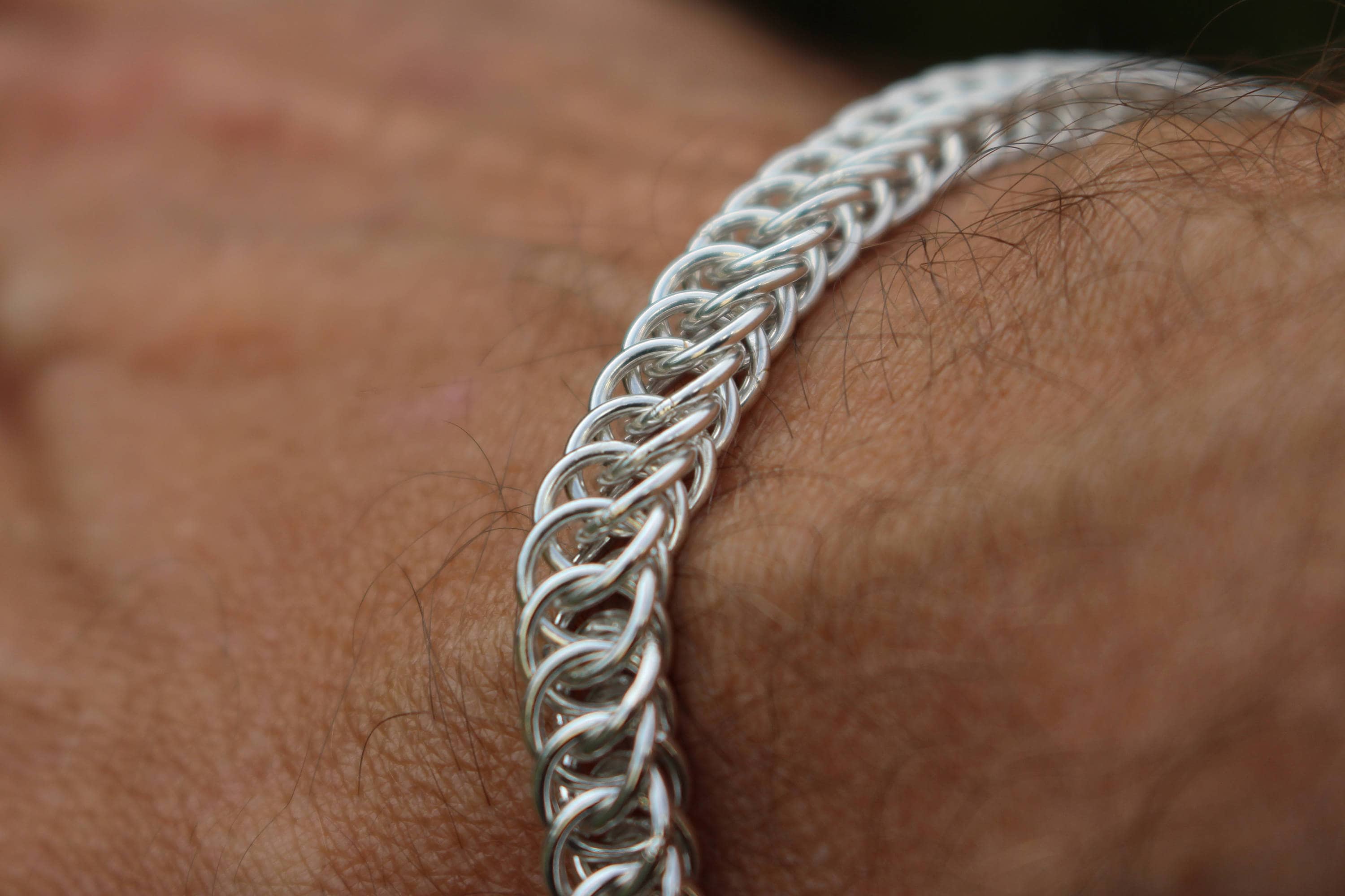 Sterling Silver Half Persian 4 in 1 Chainmail Bracelet 925